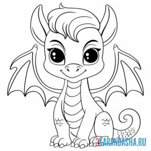 Раскраска символ нового года дракон онлайн