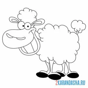 Раскраска овца онлайн