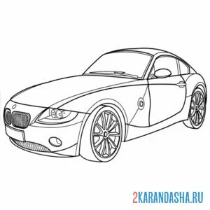 Раскраска bmw z4 roadster онлайн