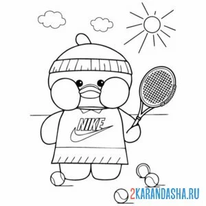 Раскраска уточка лалафанфан теннис онлайн