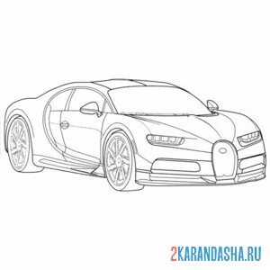 Раскраска bugatti chiron онлайн