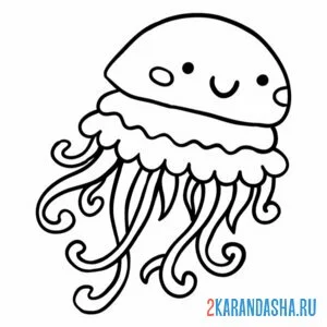 Раскраска медуза милашка онлайн