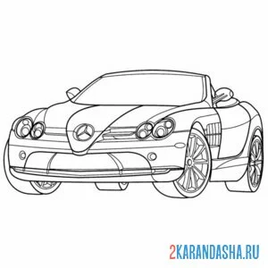 Раскраска мерседес slr 722s roadster онлайн
