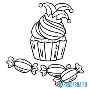 Раскраска сладости набор онлайн