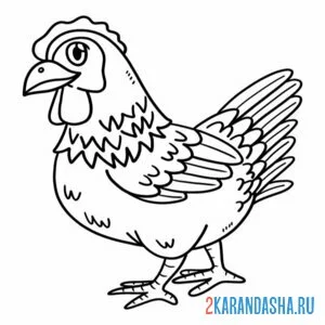Раскраска курица порода онлайн