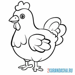 Раскраска курочка курица коко онлайн