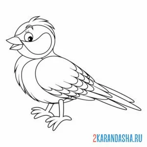 Раскраска птица перелетная онлайн