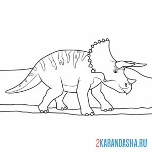 Распечатать раскраску динозавр из диностер на А4