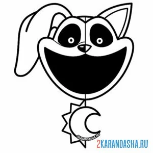 Раскраска catnap and dogday онлайн