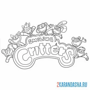 Раскраска catnap персонажи логотип онлайн