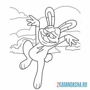 Раскраска заяц из smiling critters онлайн