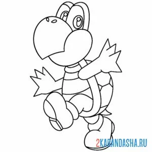 Распечатать раскраску улыбающиеся твари a koopa на А4