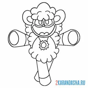 Онлайн раскраска улыбающиеся твари luminous lamby