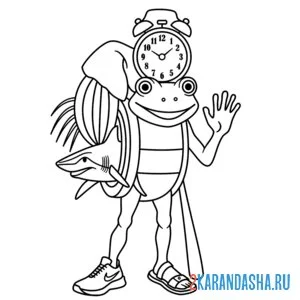 Распечатать раскраску тралалеро тунг тунг сахур бонека на А4