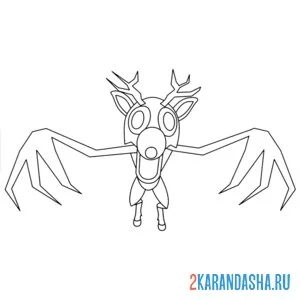 Раскраска 99 ночей в лесу deer