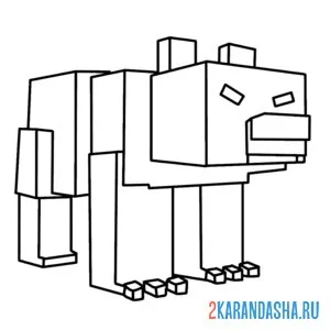 Раскраска 99 ночей в лесу bear