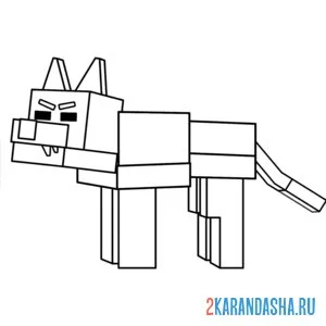 Раскраска 99 ночей в лесу wolf