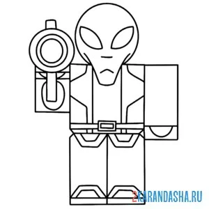 Раскраска 99 ночей в лесу alien