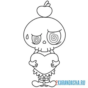 Раскраска монстр из лабубу