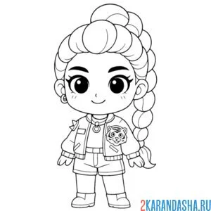 Раскраска хантрикс персонаж мира