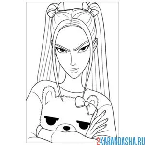 Раскраска руми серьезная хантрикс