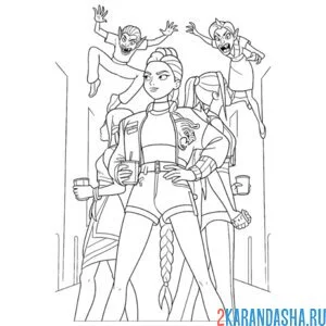 Раскраска демоны хантрикс