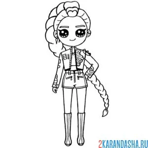 Раскраска руми персонаж из хантрикс