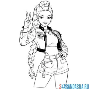 Раскраска руми стильная хантрикс