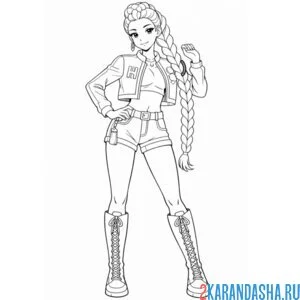 Раскраска руми в полный рост хантрикс