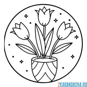 Раскраска ландыши крупные