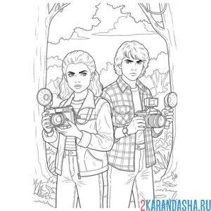 Раскраска нэнси и джонатан очень странные дела осд