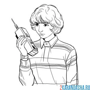 Раскраска майк с рацией очень странные дела осд