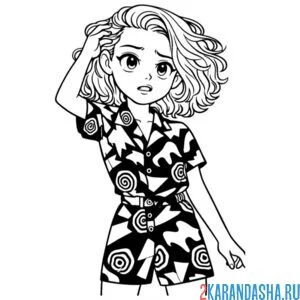 Раскраска аниме 11 осд (очень странные дела)