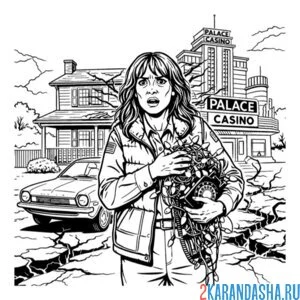 Раскраска джойс с гирляндой осд (очень странные дела)