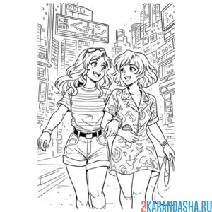 Раскраска осд (очень странные дела) макс и одиннадцать