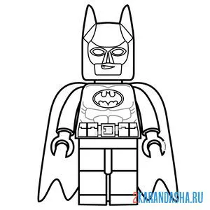 Распечатать раскраску бэтмен batman на А4