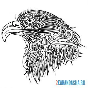 Раскраска красивый орел онлайн