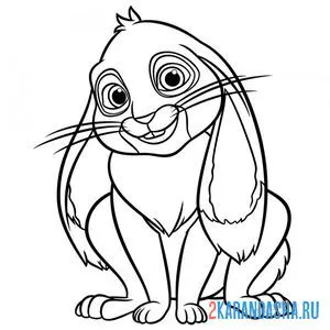 Раскраска кролик клевер онлайн