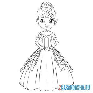 Раскраска принцесса золушка онлайн