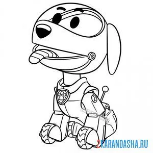 Онлайн раскраска робот-пес