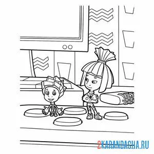 Раскраска симка и нолик подбирают код