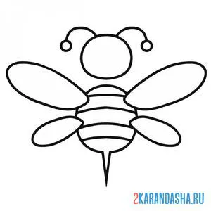 Онлайн раскраска пчелка для малышей
