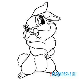Раскраска прекрасная крольчиха онлайн