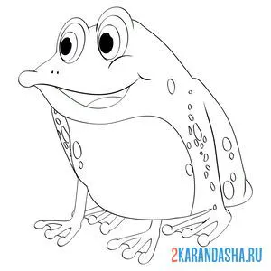 Раскраска болотная лягушка онлайн