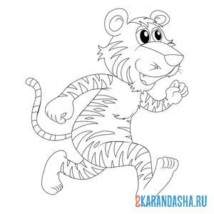 Раскраска саблезубый тигр онлайн