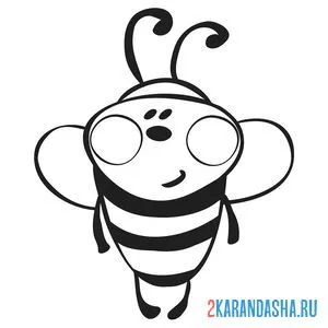 Раскраска пчела для детей онлайн