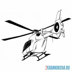 Раскраска вертолет задом онлайн