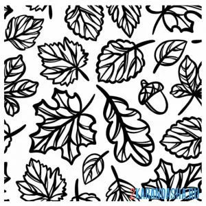 Раскраска разные листья на выбор онлайн