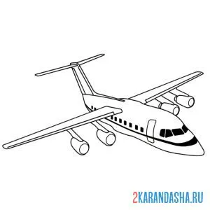 Раскраска частный пассажирский самолет онлайн