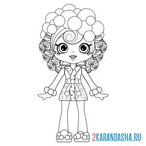 Раскраска шопкинс кукла баблейша онлайн